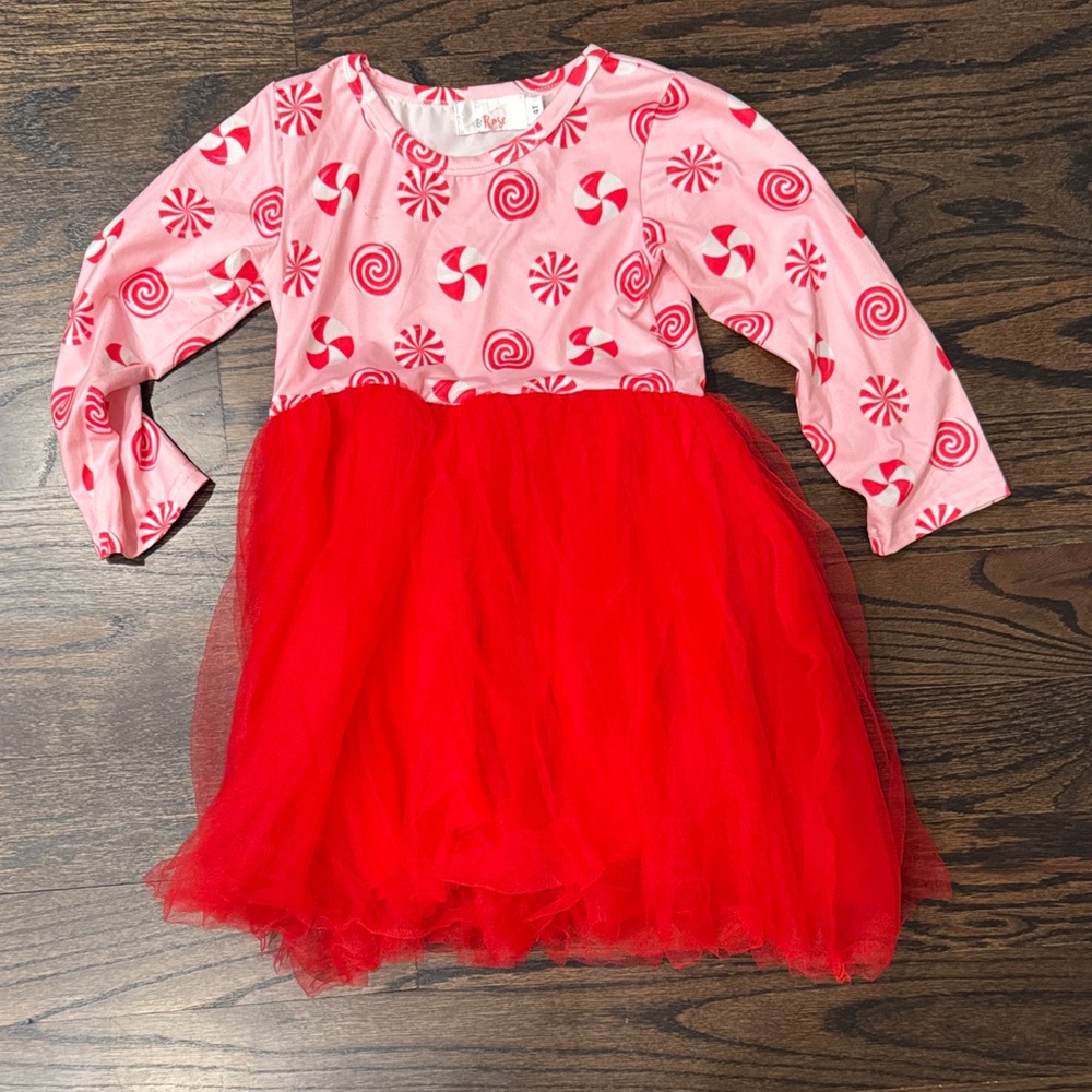 Mila & Rose 4t peppermint tulle Christmas dress